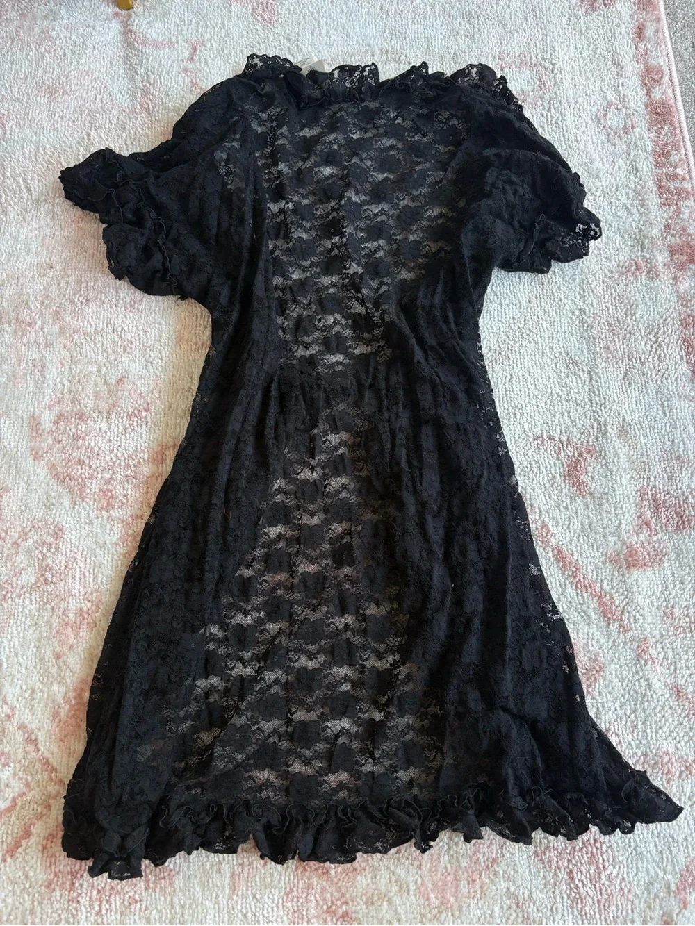 In Bloom By Jonquil black lace short sleeve wrap